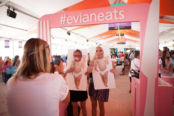 evian hashtag event marketing