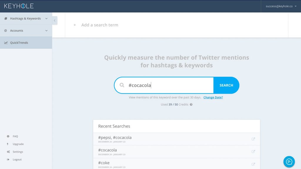 Enter Term Dashboard - Quick Trends 