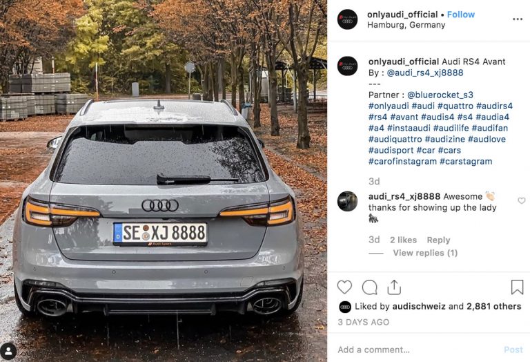 Using Hashtags to Find Influencers on Instagram, Twitter, and Facebook. Using the Audi instagram hashtag to identify influencers who talk about audi.