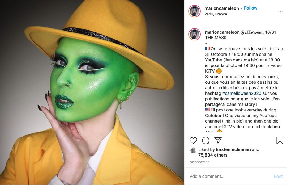 Halloween Makeup social media posts